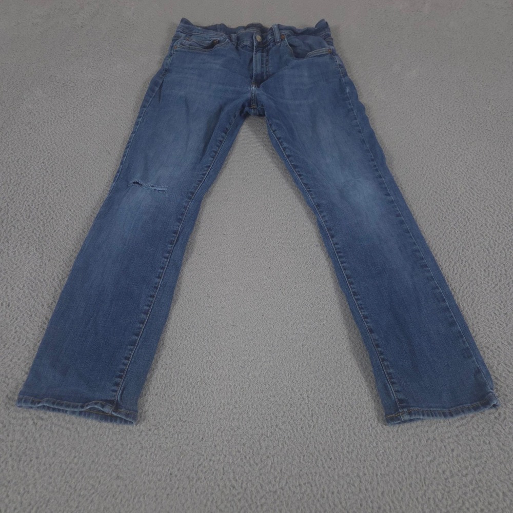 Lucky Brand Jeans Men 32x30 Blue Noble 410 Athletic Straight Stretch Denim Pants